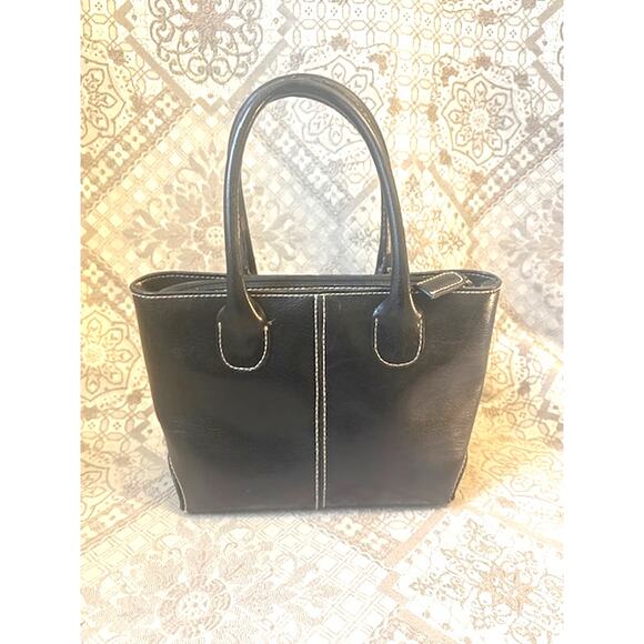 Tod's D Styling Mini-Tote Black Leather D-bag Purse - Picture 3 of 4